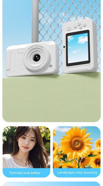 Student Hd Digital Camera 44Mp 8X Zoom Autofocus Dual Lens Type Charging (White) Digital Cameras