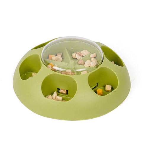 Interactive Pet Slow Feeder & Puzzle Toy Press Dispense Food Improves Digestion(Green) Packing Organisers