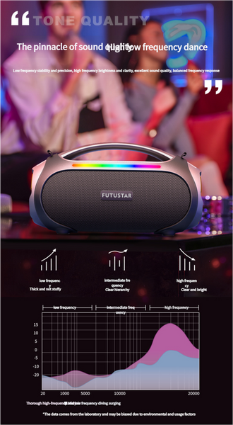 Bluetooth 5.3 60W Powerful Sound Rgb Lights Multiple Inputs Black Audio Docks & Mini Speakers