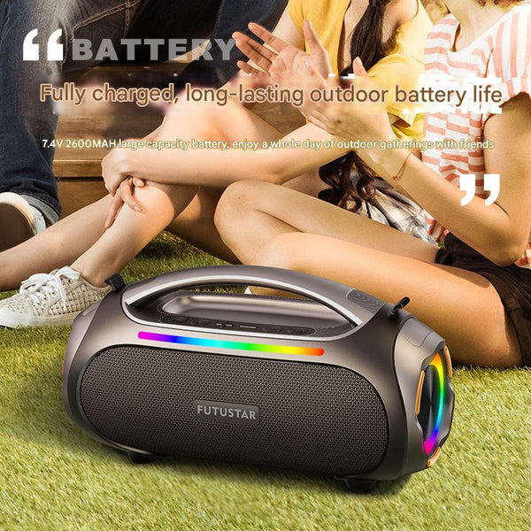 Bluetooth 5.3 60W Powerful Sound Rgb Lights Multiple Inputs Green Audio Docks & Mini Speakers