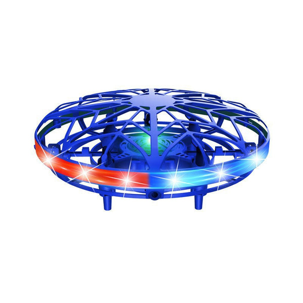 Hand Controlled Ufo Mini Drone With Led Lights & Obstacle Avoidance(Blue) Packing Organisers