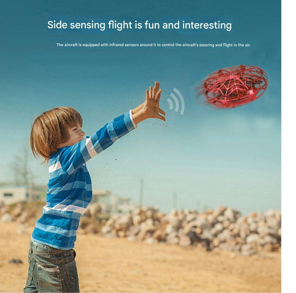 Hand Controlled Ufo Mini Drone With Led Lights & Obstacle Avoidance(Blue) Packing Organisers