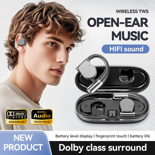 Open Ear Tws Wireless With Hifi Sound Led Display Dolby Surround Skin Colour Earbuds