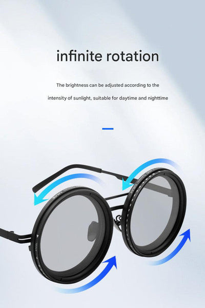 Nd9 Filter Steampunk Retro Design With Polarized Hd Anti Glare Lenses (Silver) Sunglasses