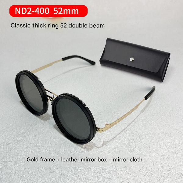 Nd9 Filter Steampunk Retro Design With Polarized Hd Anti Glare Lenses (Gold) Sunglasses