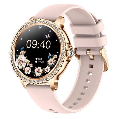 Elegant Women's Smartwatchhd Touchscreen Bluetooth Calls Health Monitoring(Gold) Smart Watches