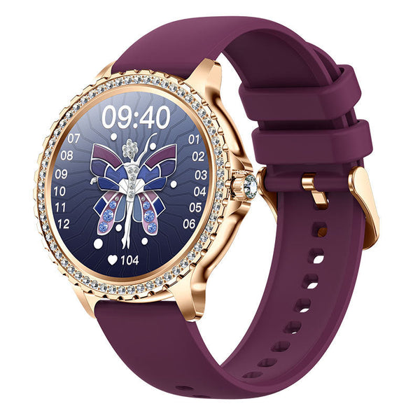 Elegant Women's Smartwatchhd Touchscreen Bluetooth Calls Health Monitoring(Purple) Smart Watches