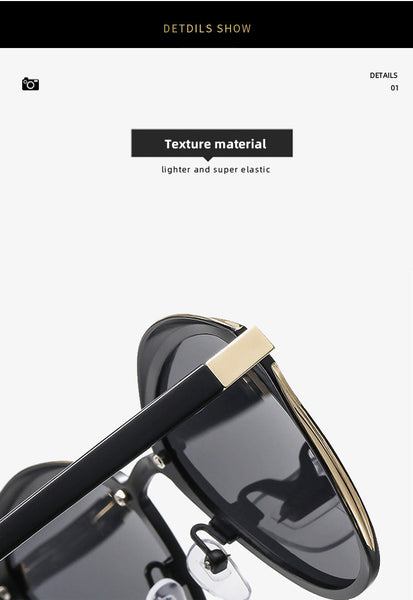 2 Pcs Brown Elegant Women's Cat Eye Anti Glare Lightweight Frame Sunglasses