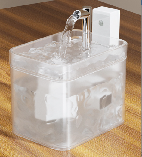 Matte White Wireless Sensor Pet Water Fountain 1.5L Automatic Filtered Dispenser Dog Automatic Feeders