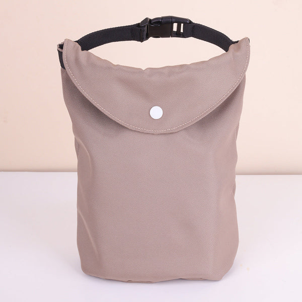 2 Pcs Khaki Pet Food Storage Bag Roll Top Treat Pouch For Travel & Walks Treat Bags