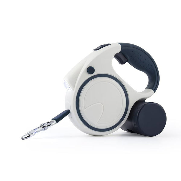 Green 3M Retractable Dog Leash Built In Led Light (No Batteries) And Bag Holder Leads & Head Collars