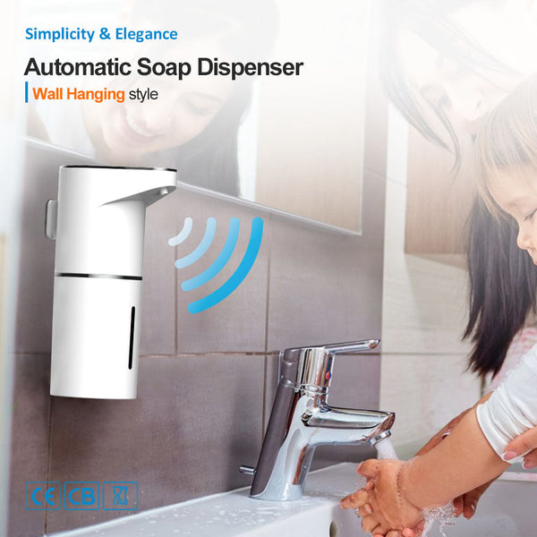 White Automatic Foaming Soap Dispenser Usb Rechargeable Touchless Infrared Sensor Soap Dishes & Dispensers