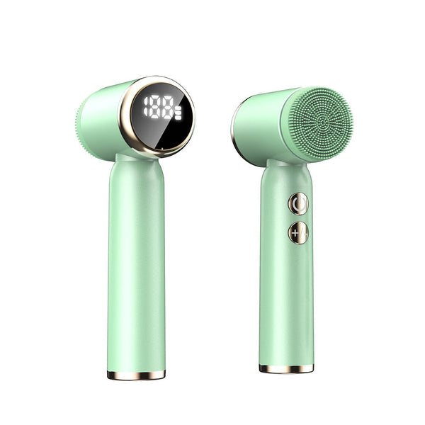 White 6 In 1 Electric Facial Cleansing Brush Set Rechargeable & Waterproof Facial Cleansing Devices