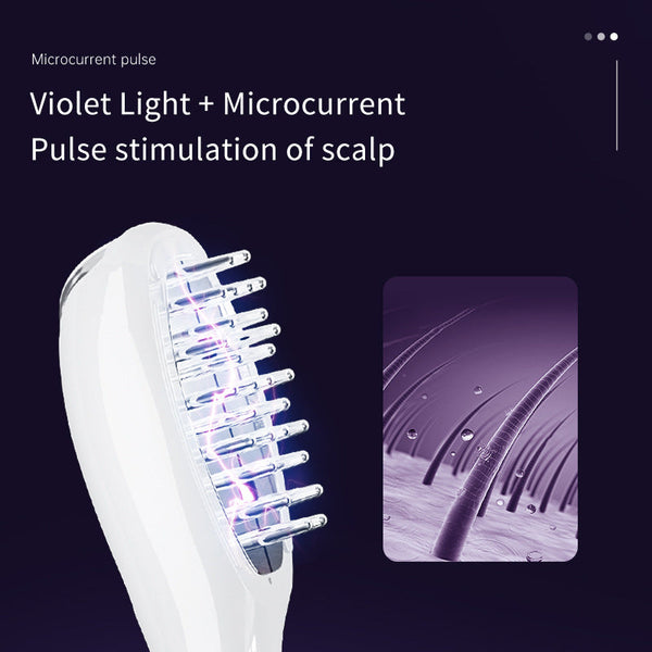 Multi Function Scalp Applicator Comb Ultrasonic Spray Red/Blue Light Microcurrent Brushes & Combs