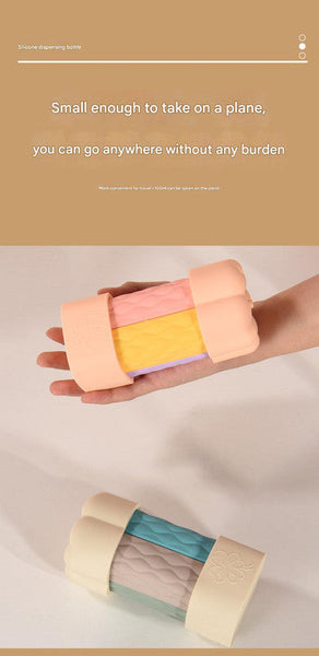 Light Pink Suit Silicone Travel Bottles Set (4 Pack 60Ml) Leakproof Reusable & Squeezable Travel Bottles & Containers