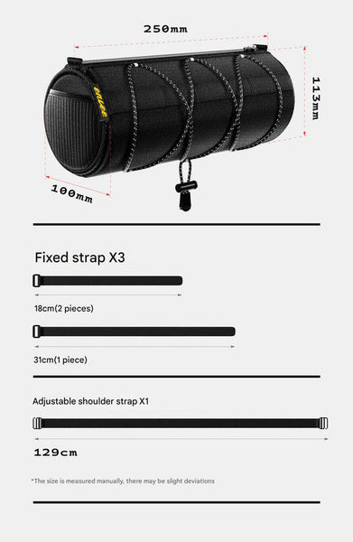 Waterproof Cycling Handlebar Bag / Frame Bag (2.2L) Converts To Crossbody Bags & Panniers