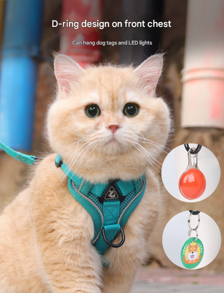 Grey Reflective Mesh Dog Harness And Leash Set Adjustable No Pull Vest Small Animal Supplies