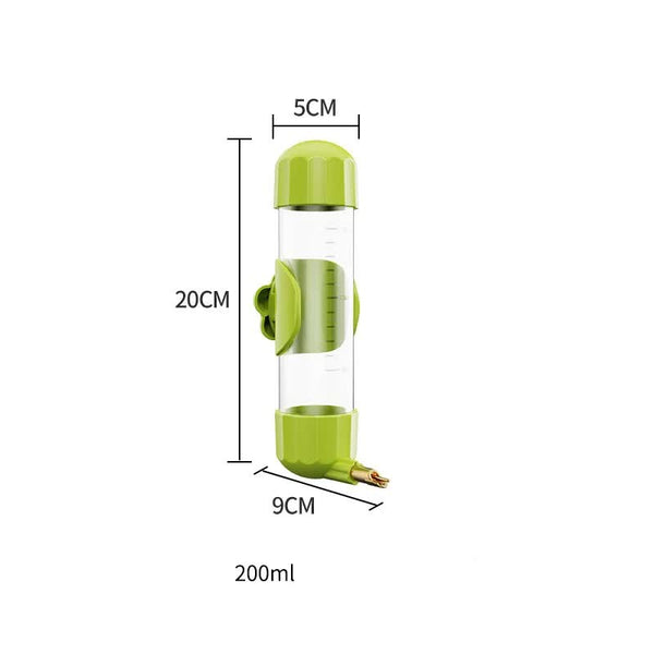 Green Automatic Bird Water Feeder Bottle (200Ml) Leakproof No Drip Dispenser For Parrots Bird Feeders