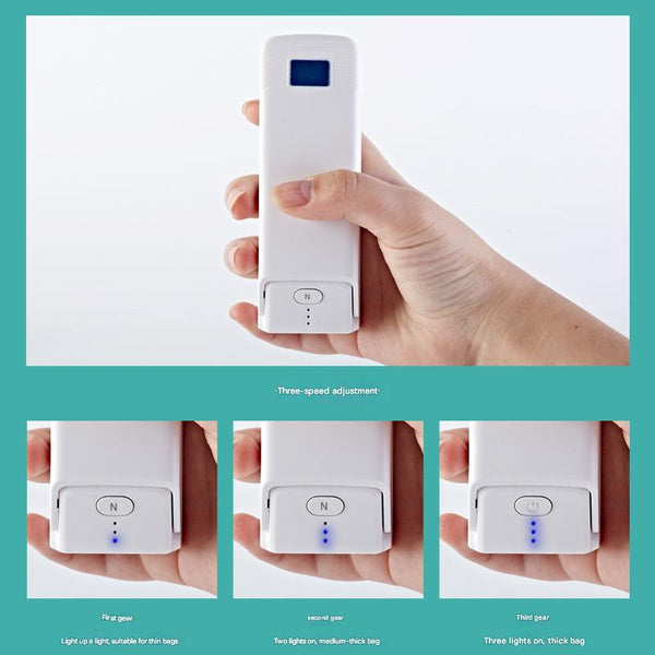 Kitchen Gadget: Portable Heat Sealer Seals Bags Cuts Holds Phone Vacuum Sealers