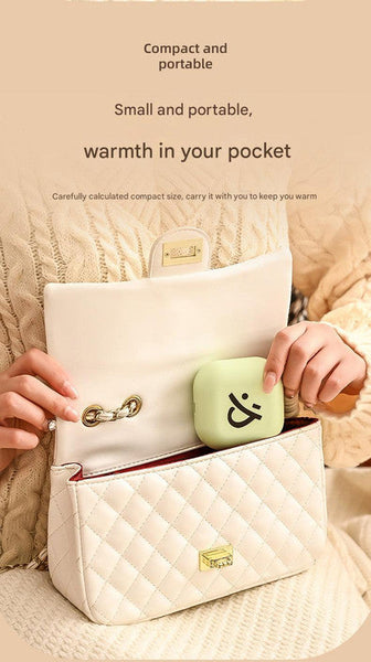 White Cute Block Hand Warmer Fast Heating Portable Electric Warmer With Lanyard Hand Warmers