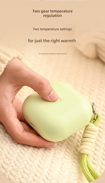 White Cute Block Hand Warmer Fast Heating Portable Electric Warmer With Lanyard Hand Warmers