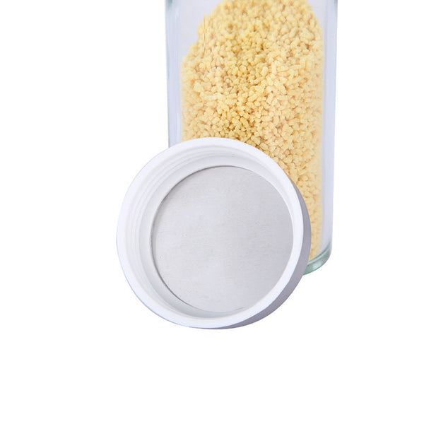 Modern Stainless Steel Rounded Corner Rotating Spice Rack With 16 Empty Glass Jars (88 Ml Each) Spice Jars & Racks