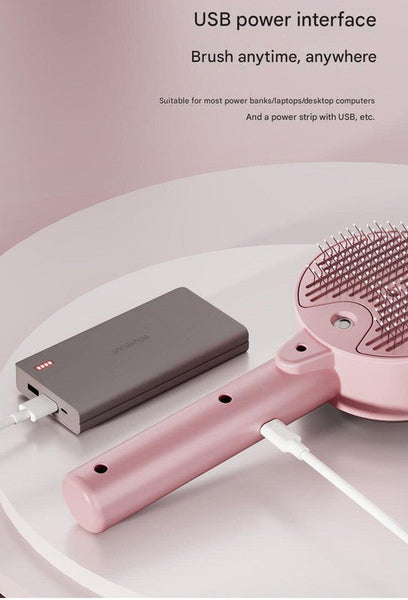 Pink Rechargeable Pet Grooming Brush With Uvc Sterilizer & Mist Spray Dog Grooming