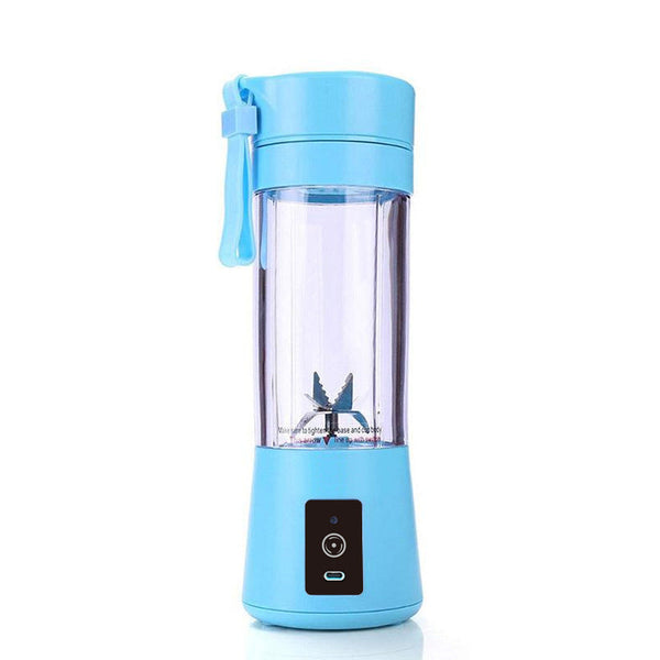 Blue Blender Usb Rechargeable Personal Size Smoothie Maker On The Go Handheld Blenders