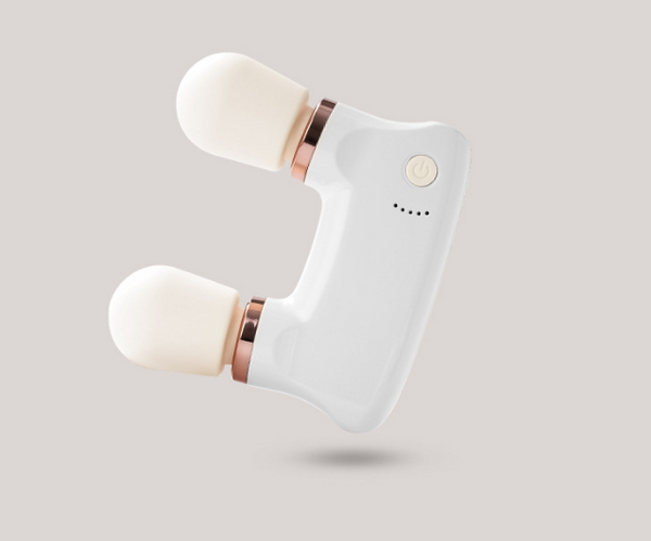 White Portable Dual Head Mini Massager 5 Modes, Quiet Operation, Usb C Rechargeable Massagers
