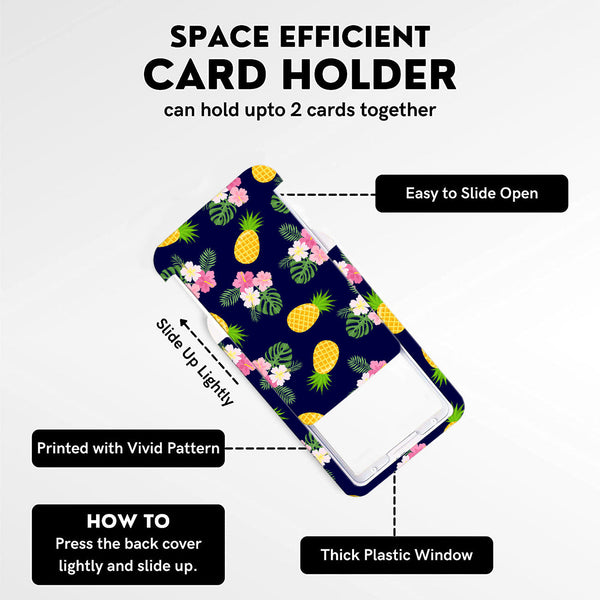 2 Pcs Retractable Id Badge Reel Lanyard Set With Vertical Hard Plastic Card Holder Blue Yellow Floral (Style 1) Id & Document Holders