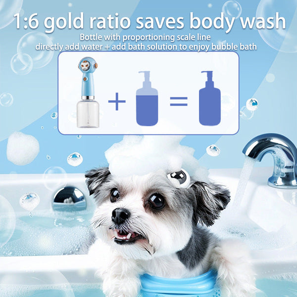 White Electric Pet Shampoo Foamer Gun Dense Quiet Operation Easy Bath Dog Grooming