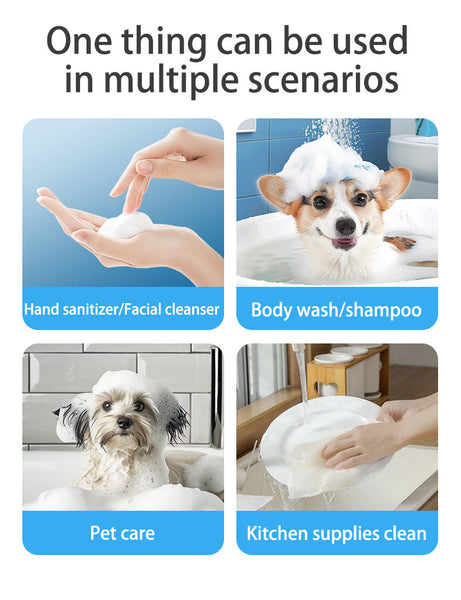 White Electric Pet Shampoo Foamer Gun Dense Quiet Operation Easy Bath Dog Grooming