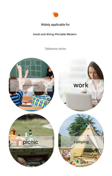 2 Pcs Dark Blue Reusable Travel Utensil Set With Case 304 Stainless Steel Spoon Fork & Chopsticks Serving Utensils & Sets