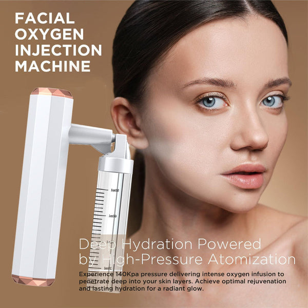 Pink Rechargeable Facial Oxygen Sprayer Home Use Nano Mist Beauty Tool Facial Cleansing Devices