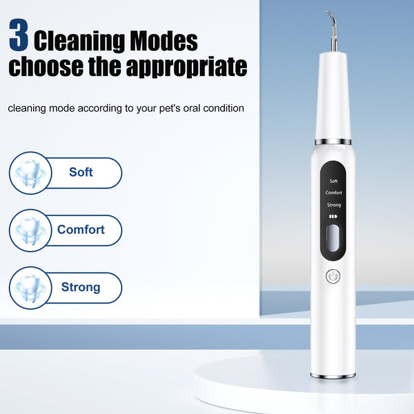 Black Professional Pet Dental Cleaning Kit Ultrasonic Scaler Tools & 3 Modes Dog Grooming