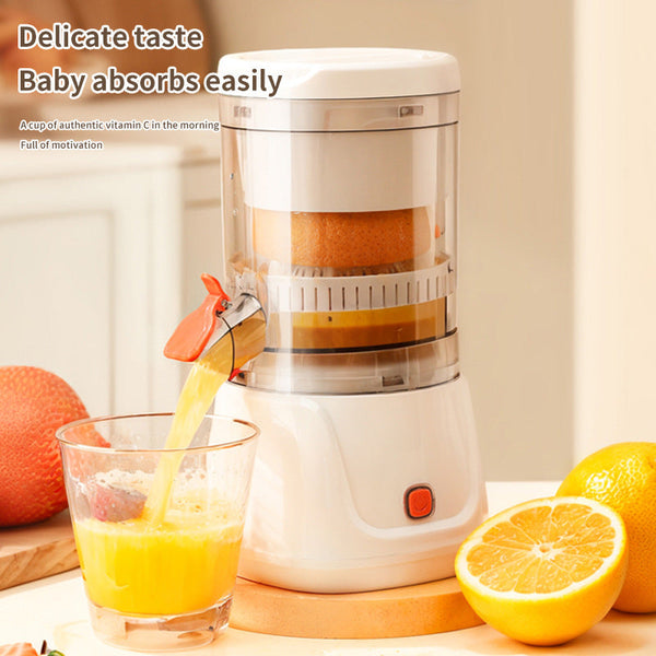 White Electric Citrus Juicer Press Portable Large Caliber One Click Operation 7.4V1600mah Battery Juicers