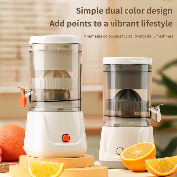 White Electric Citrus Juicer Press Portable Large Caliber One Click Operation 7.4V1600mah Battery Juicers