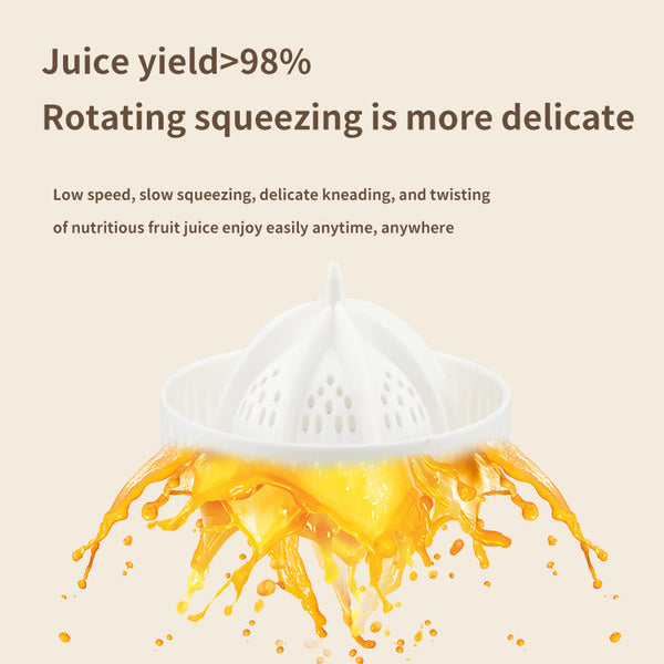 White Electric Citrus Juicer Press Portable Large Caliber One Click Operation 7.4V1600mah Battery Juicers