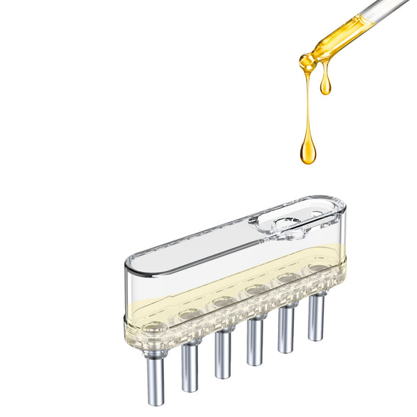 Elosung White Vibrating Scalp Massager Comb Led Therapy & Oil Infuser For Hair Growth Massagers