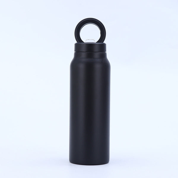 Stainless Steel Insulated Water Bottle With Integrated Magnetic Phone Stand Black 32Oz Water Bottles