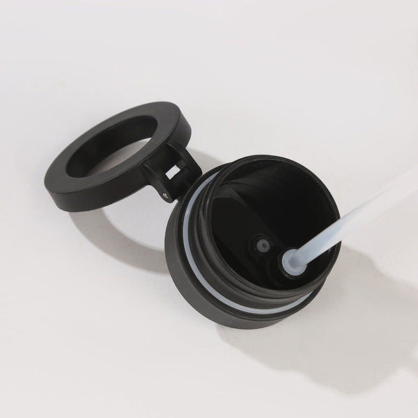 Stainless Steel Insulated Water Bottle With Integrated Magnetic Phone Stand Black 32Oz Water Bottles