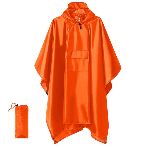 Orange Outdoor Camping Poncho Can Be Used As Raincoat Tarp Ground Cover Coats Jackets & Vests