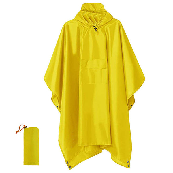 Yellow Outdoor Camping Poncho Can Be Used As Raincoat Tarp Ground Cover Coats Jackets & Vests