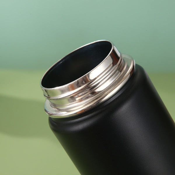 Blue Travel Thermos Bottle Leakproof Stainless Steel Flask With Carry Handle (18Oz 540Ml) Water Bottles