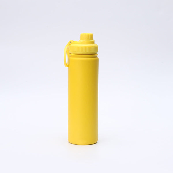 Yellow Travel Thermos Bottle Leakproof Stainless Steel Flask With Carry Handle 18Oz 540Ml Vacuum Flasks & Mugs
