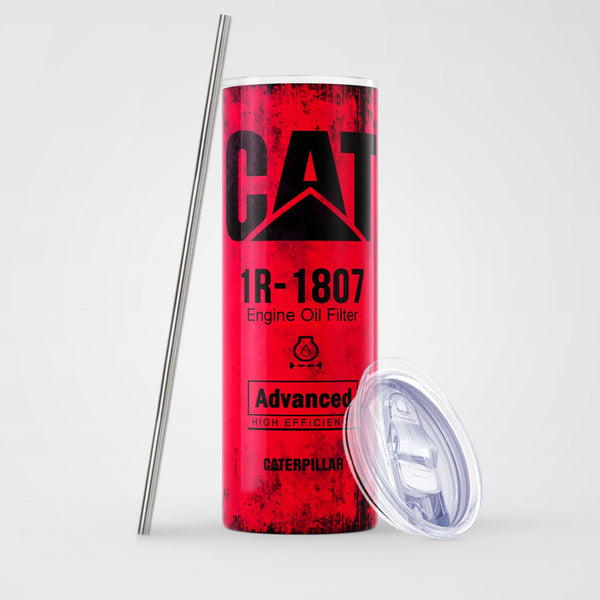 Elosung 1 Sets Of Red Skinny Tumbler 591Ml Fun Cat Oil Filter Replica For Construction Fans Vacuum Flasks & Mugs