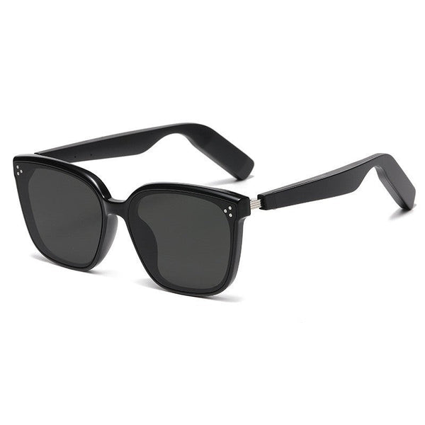 Black Fashion Bluetooth Music Uv Protection Eyewear With Speakers Sunglasses