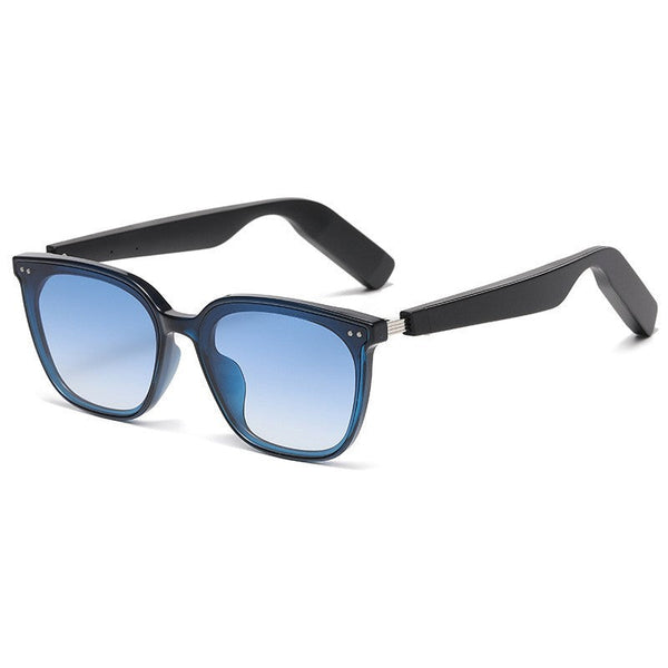 Blue Lenses Fashion Bluetooth Music Uv Protection Eyewear With Speakers Sunglasses