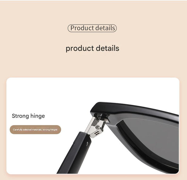 Black Women's Fashion Bluetooth Music Uv Protection Glasses With Speaker Sunglasses
