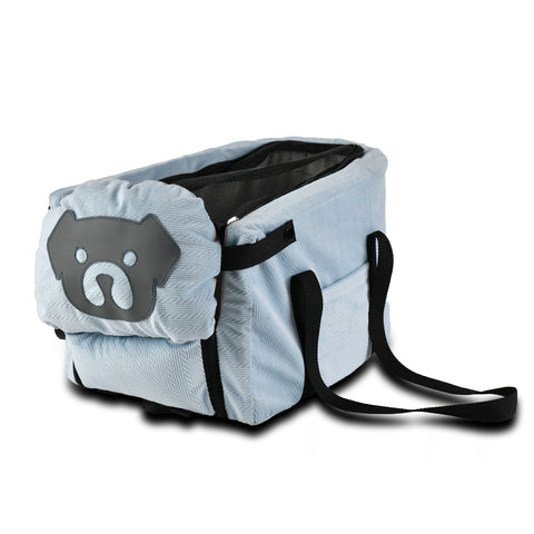 Blue Pet Car Booster Seat For Small Dogs Cats Safe Travel Carrier Bed Pet Transport